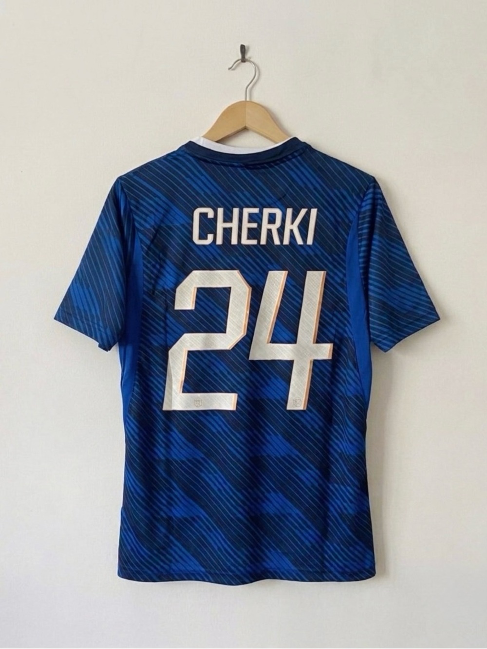 Cherki #24 France 2026 Home Jersey Soccer Fan Version Size Medium